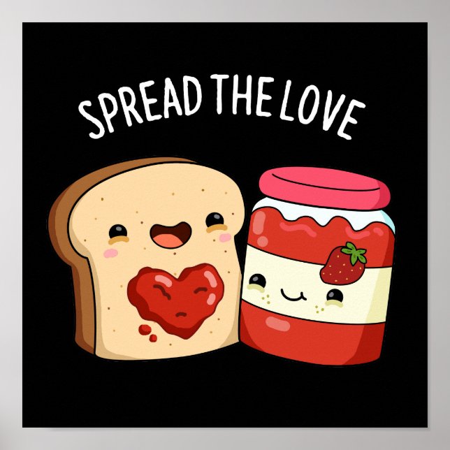 Poster Étaler La confiture Amoureuse et le jeu de pain Da (Devant)
