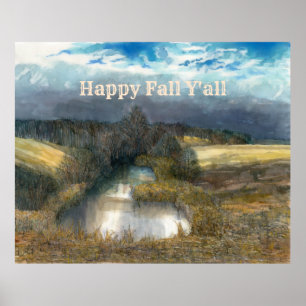 Poster Etanche d'automne peinture aquarelle