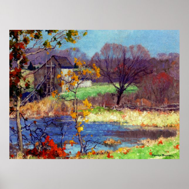 Poster Étang à Old Lyme, Connecticut (Devant)