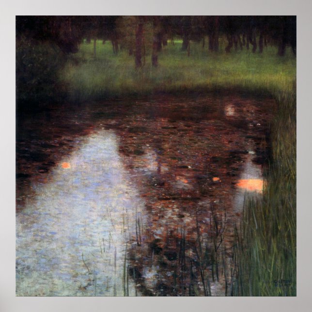 Poster Etang de calme sur le terrain du Château de Kammer (Devant)