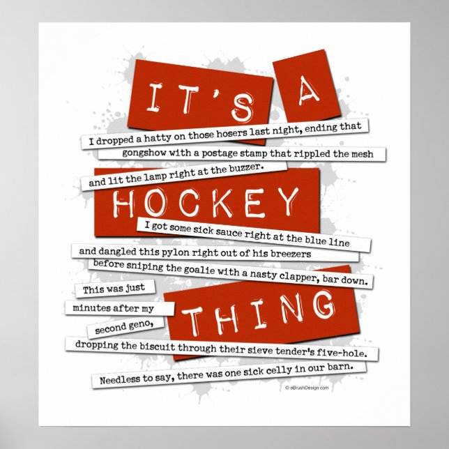 Poster Étang de hockey (Devant)