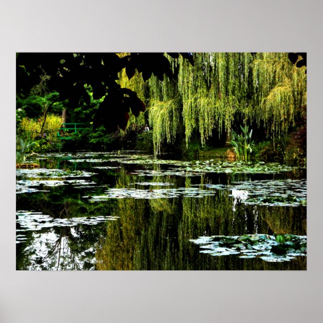 Poster Étang de Lily avec saules de Monet, Giverny, Franc (Devant)