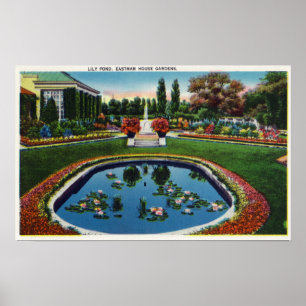 Poster Étang de lis de jardins de Chambre d'Eastman