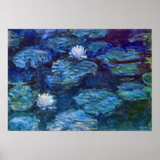 Poster Etang Lily en bleu par Claude Monet Fine Art