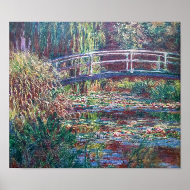 Poster Etang Lily (Harmonie Rose), Monet (Devant)