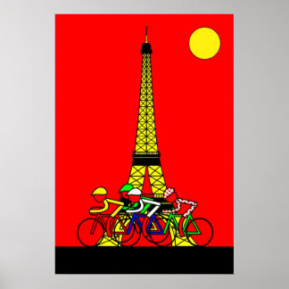 Poster Étape 21 - Tour Eiffel en Jaune