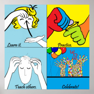 Poster Étapes ASL vers le succès