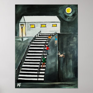 Poster Étapes Inutiles Peinture d'Alfred Fox