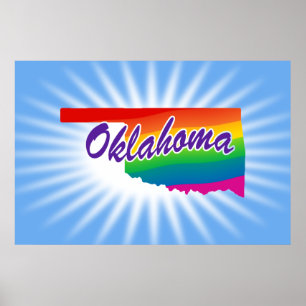 Poster État arc-en-ciel de l'Oklahoma