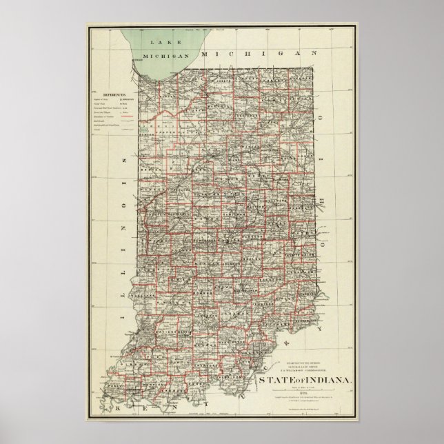 Poster État de l'Indiana (Devant)