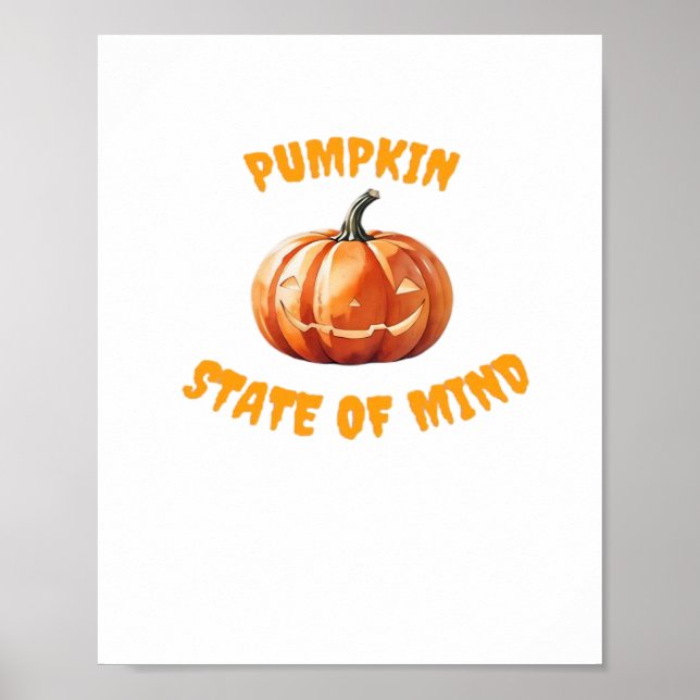Poster État d'esprit citrouille - Halloween T-Shir surdim (Devant)