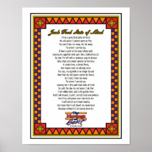 Poster État d'esprit des aliments indésirables