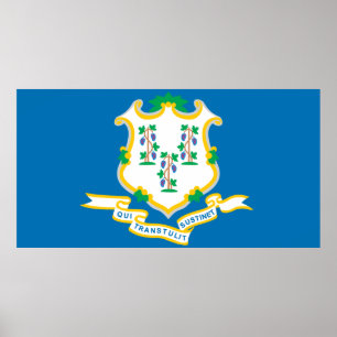 Poster État du drapeau du Connecticut