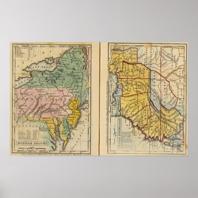 Poster États du Moyen et du Sud (Devant)