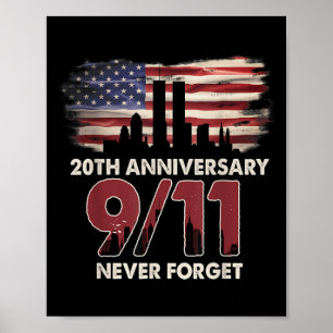 Poster États-Unis 21e anniversaire patriot jour beautif