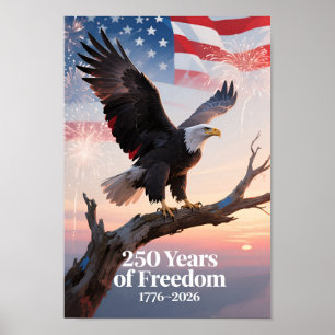 Poster États-Unis 250 Aigle royal Patriotique 1776–2026