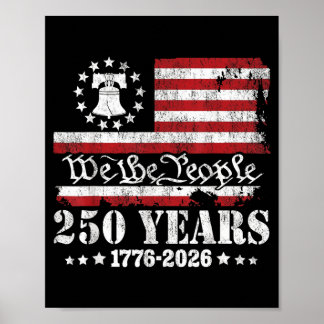 Poster États-Unis 250 Ans 1776-2026 Nous Le Peuple Cloche