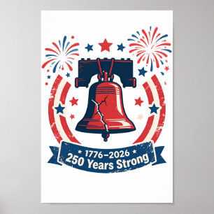 Poster États-Unis 250 Ans de Force Cloche de la Liberté P