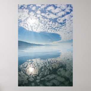 Poster États-Unis, Alaska, baie de Freshwater. Nuages réf