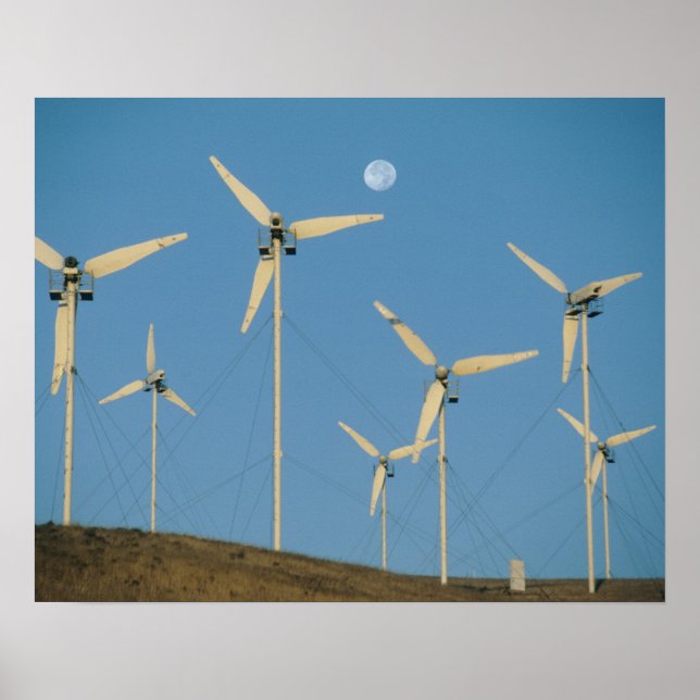 Poster États-Unis, Californie, Altamont Pass, éoliennes. (Devant)