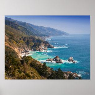 Poster États-Unis, Californie. Côte de Californie, Big Su