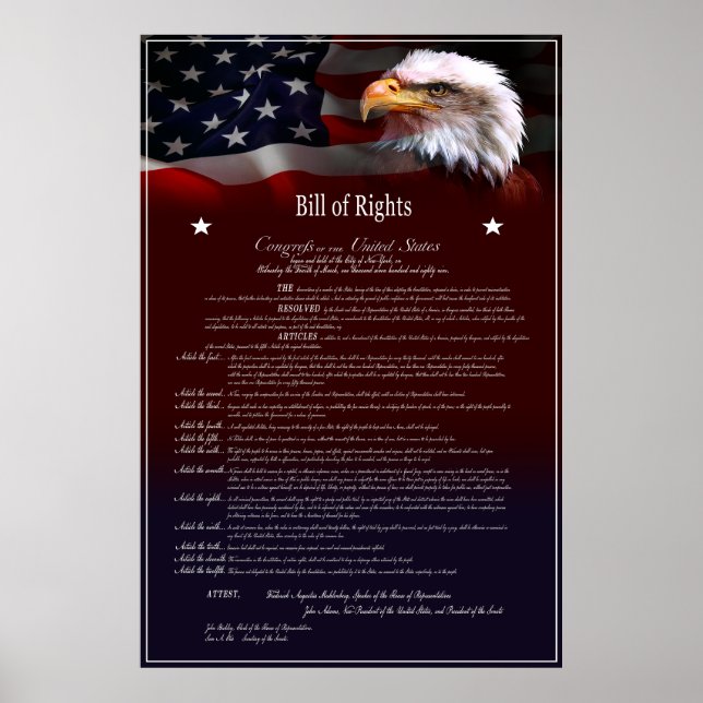 Poster États-Unis d'Amérique BILL des droits (Devant)