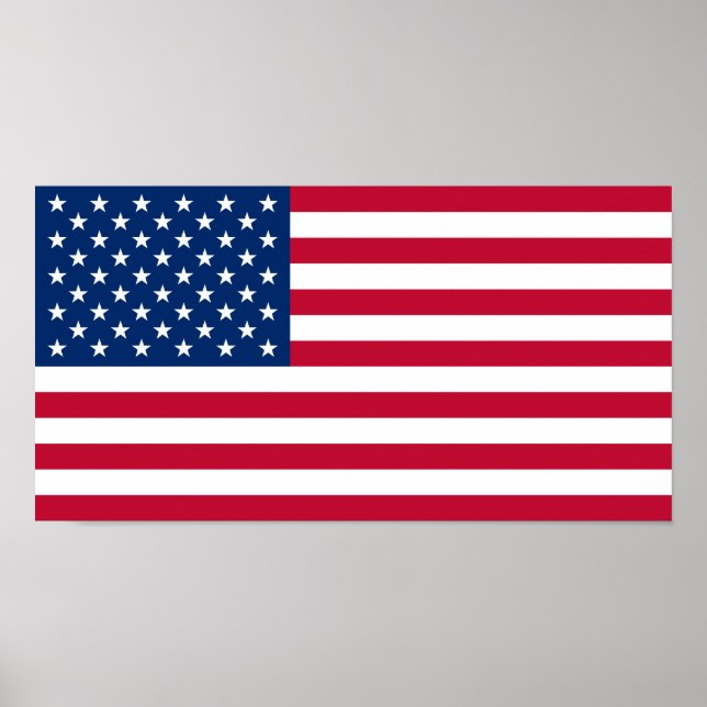 Poster États-Unis d'Amérique Drapeau États-Unis d'Amériqu (Devant)