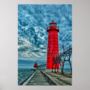 Poster États-Unis, Grand Haven, Michigan, Lighthouse