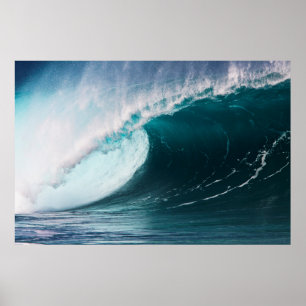 Poster États-Unis, Hawaï, Oahu, Grandes vagues