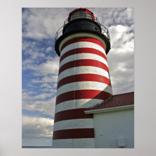 Poster États-Unis, Maine, Lubec. West Quoddy Head