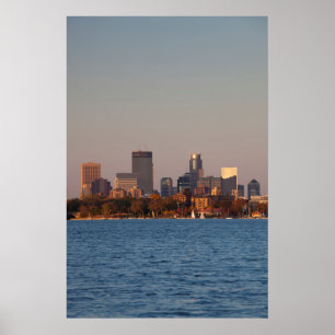 Poster États-Unis, Minnesota, Minneapolis, Skyline de la