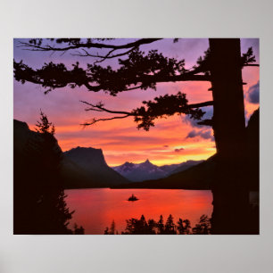 Poster États-Unis, Montana, Glacier National Park. Paysag