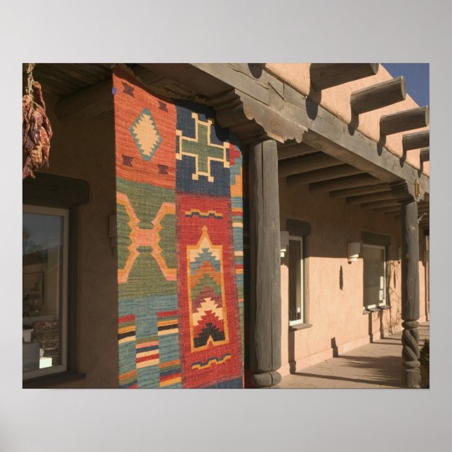 Poster États-Unis, Nouveau-Mexique, Taos : Navaho Rug Gal (Devant)