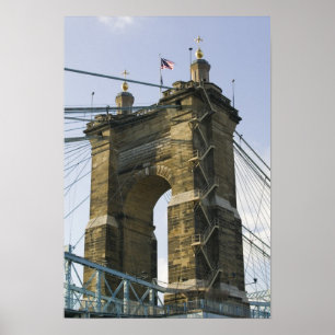 Poster États-Unis, Ohio, Cincinnati : suspension de Roebl