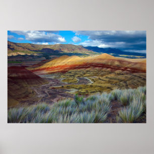 Poster États-Unis, Oregon. Paysage des Painted Hills