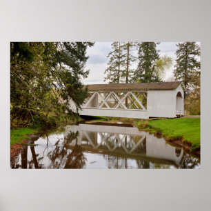 Poster États-Unis, Oregon, Scio, pont de Hannah
