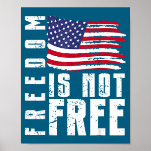 Poster États-Unis patriotique - drapeau américain liberté