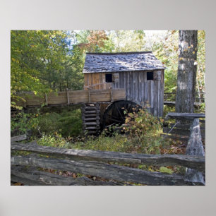 Poster États-Unis - Tennessee. Moulin à câble dans la rég