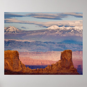 Poster États-Unis, Utah. Vue panoramique des montagnes La