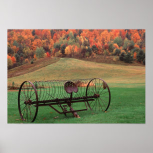 Poster États-Unis, Vermont, Ferme.