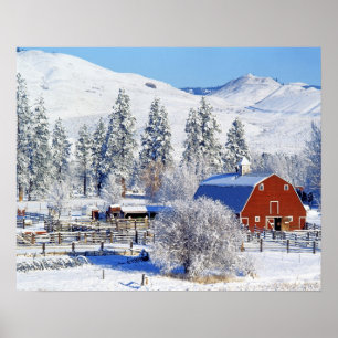 Poster États-Unis, Washington, Methow Valley, Granges dan