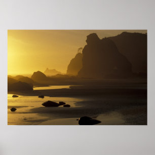 Poster États-Unis, Washington, Olympic Nat'l Park, Sunset