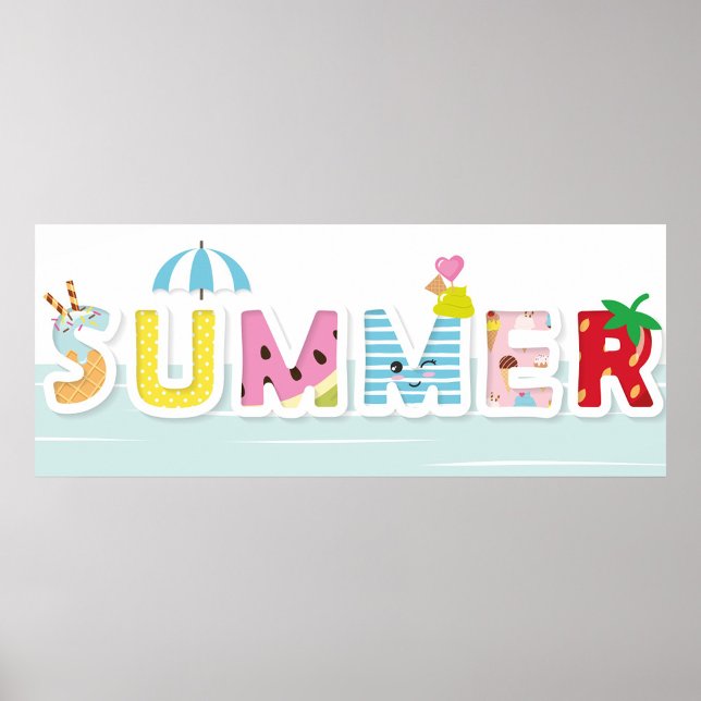 Poster Été (A playful "SUMMER" theme decorations!)