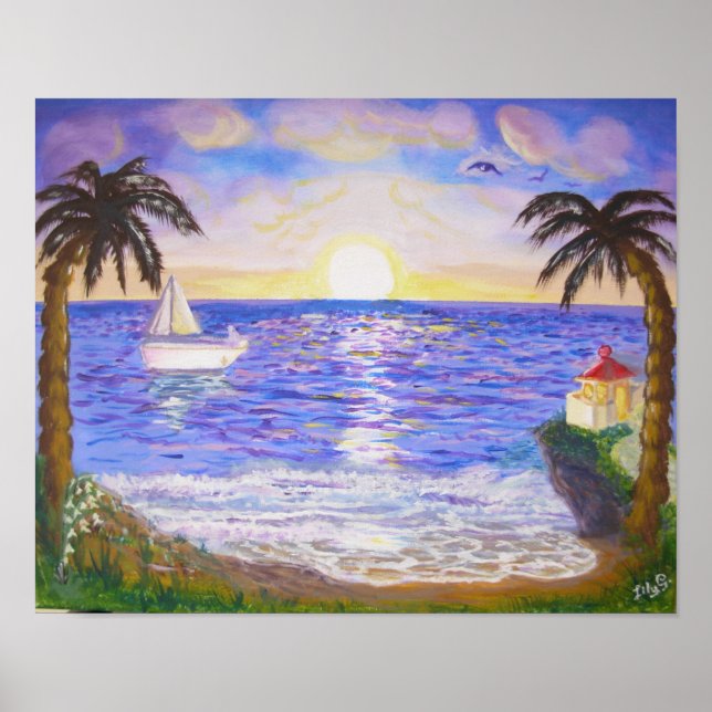 Poster Été calme à la plage (Devant)