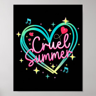 Poster Été cruel drôle mignon rétro vintage 70s 80s