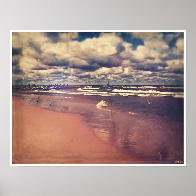 Poster Été du lac Michigan (Devant)