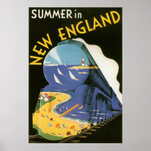 Poster Été En Nouvelle-Angleterre (toile)
