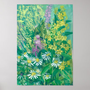 Poster Été Fleur de prairie Fleur sauvage Fleurs de prair