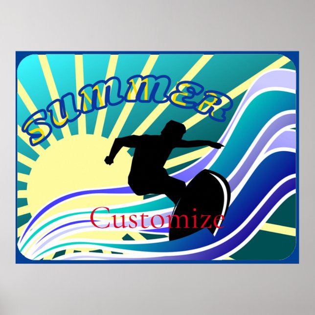 Poster Été Surf Fun Thunder_Cove (Devant)