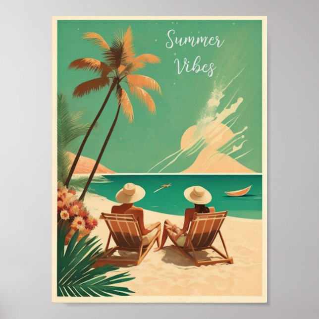 Poster été vintage (Devant)